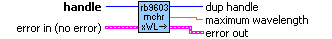 RB9603 MONOCHROMATOR Get Max Wavelength